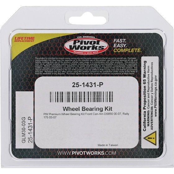 25-1431 All Balls wheel bearing kit front