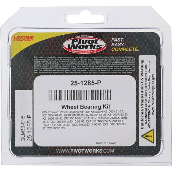 25-1285 All Balls wheel bearing kit rear