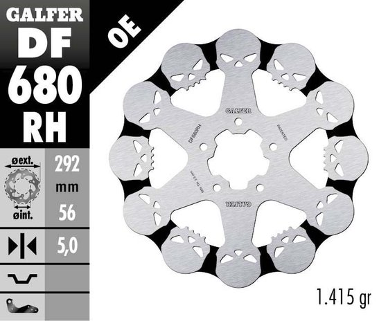 GALFER skull brake rotor