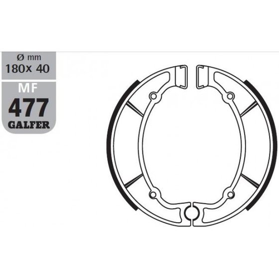 MF477G2165 GALFER rear brake shoes