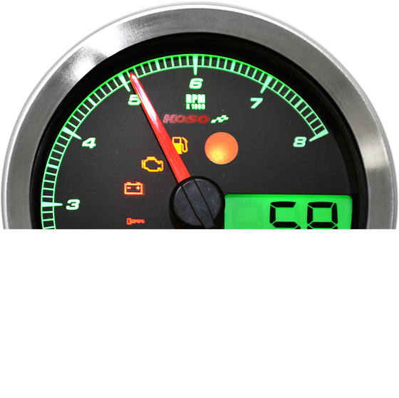 BA051220 KOSO NORTH AMERICA tachometer multi meter hd-04 silver