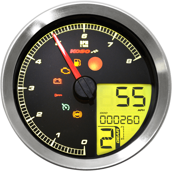 BA051220 KOSO NORTH AMERICA tachometer multi meter hd-04 silver