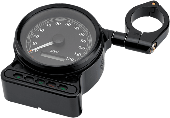 10-319B JOKER MACHINE swivel mount speedometer indicator (black)