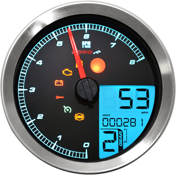 BA051200 KOSO NORTH AMERICA tachometer multi meter hd-04 silver