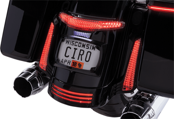 40054 CIRO black taillight and license plate mount for 2014-2019 harley davidson flhx