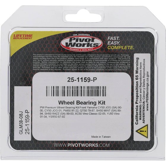 25-1159 All Balls wheel bearing kit front