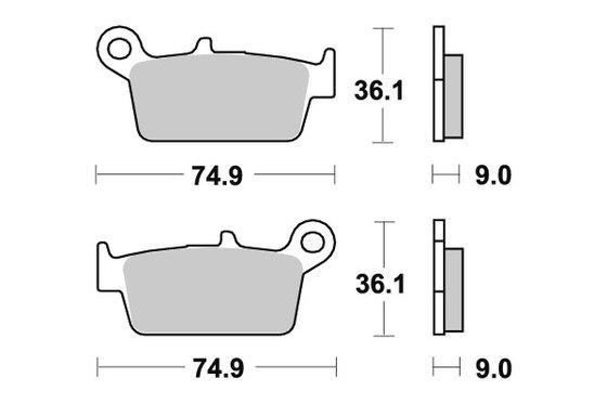 6551210 DOPPLER sbs brakepads ceramic (690hf)