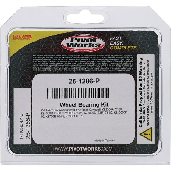 25-1286 All Balls wheel bearing kit rear