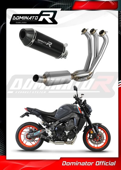 YA130DFBL-S Dominator full exhaust system silencer hp3 black