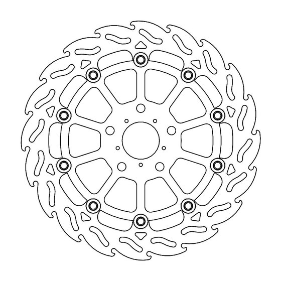 112349 MOTO-MASTER street front right brake disk flame floating for optimal cooling and resistance