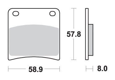 620LS SBS brakepads sintered rear