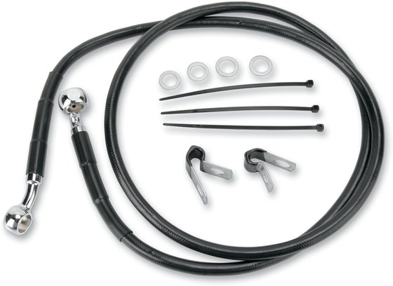 640210-BLK DRAG SPECIALTIES front brake line black vinyl coated stainless steel