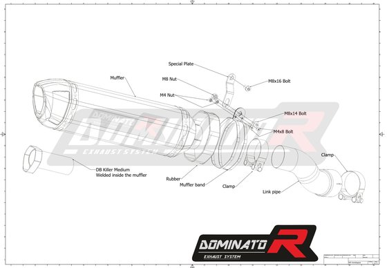 BW078DF-H Dominator homologated exhaust silencer hp1