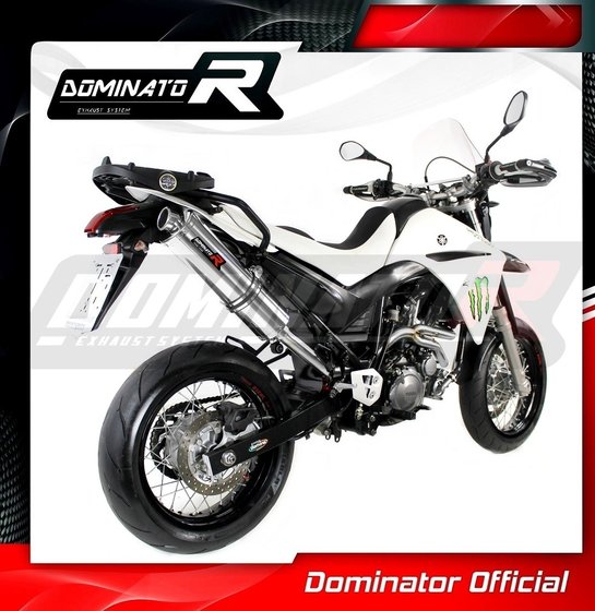 YA031DST-S Dominator exhaust silencer round & 2 in 1 collector