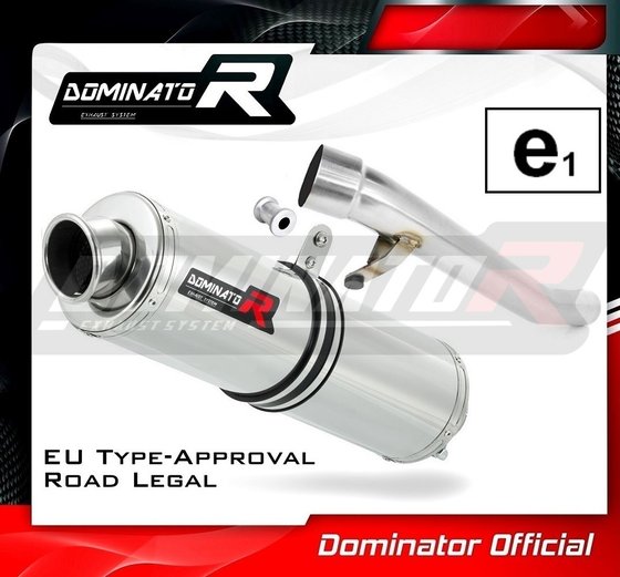 SU011DST-H Dominator homologated exhaust silencer round