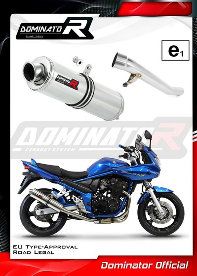 SU031DST-H Dominator homologated exhaust silencer round