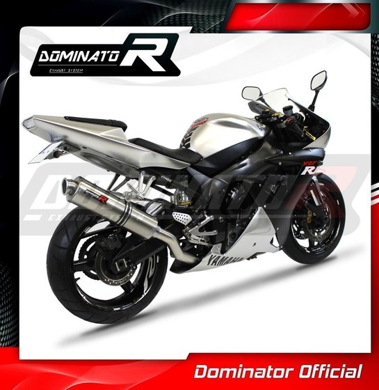 YA006DST-H Dominator homologated exhaust silencer round