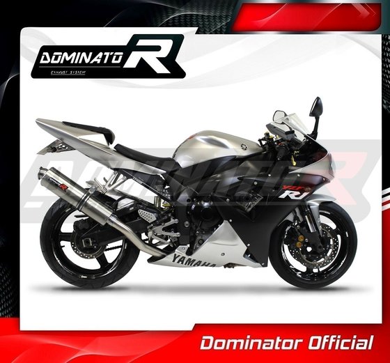 YA006DST-H Dominator homologated exhaust silencer round