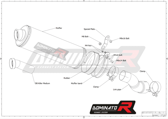 BW086DST-H Dominator homologated exhaust silencer round