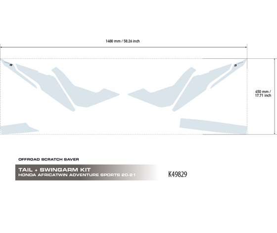 UNIRACING tail and swing scratch saver for africa twin