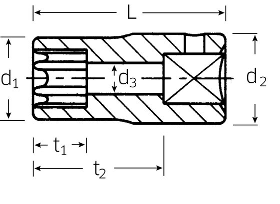 STAHLWILLE 1/4" torx e6 socket
