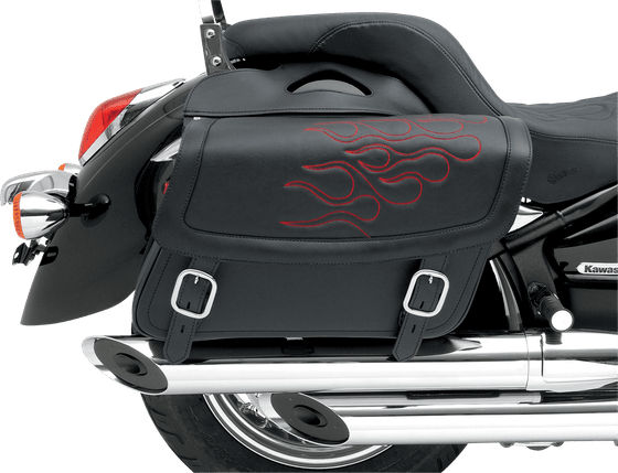 SADDLEMEN flame red saddlebag