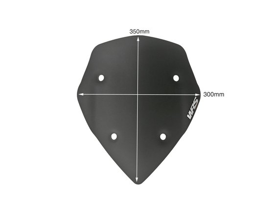 DU005NO WRS sport windshield in matte black for multistrada