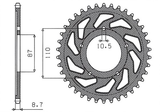 SUN1-5383-48 SUNSTAR SPROCKETS rear sprocket