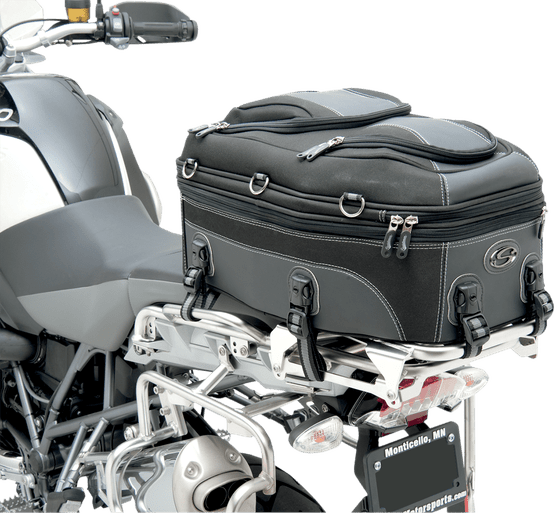 SADDLEMEN seat and rack bag for adventure motorcycles