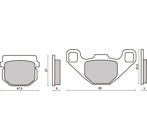 No Name brake pads, front / rear