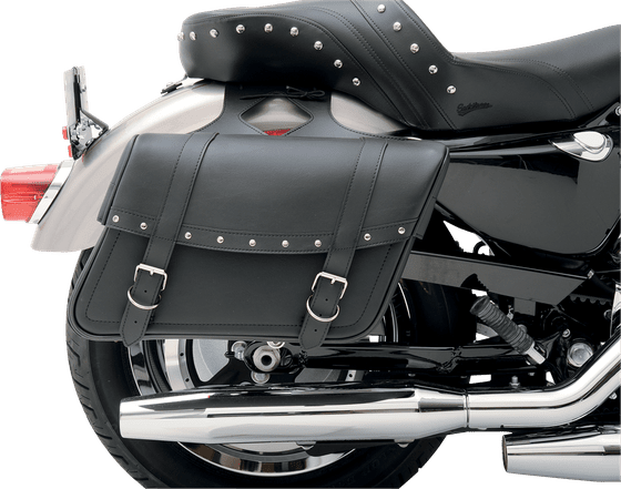 SADDLEMEN slant jumbo synthetic leather saddlebag