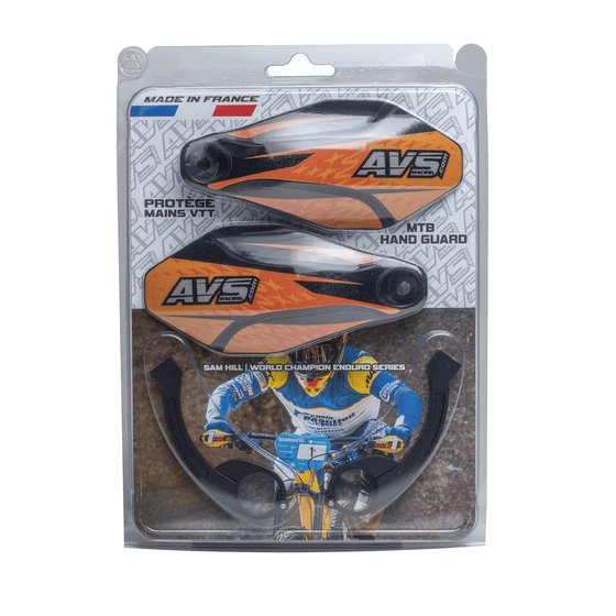 AVS RACING aluminum hand guards (black)