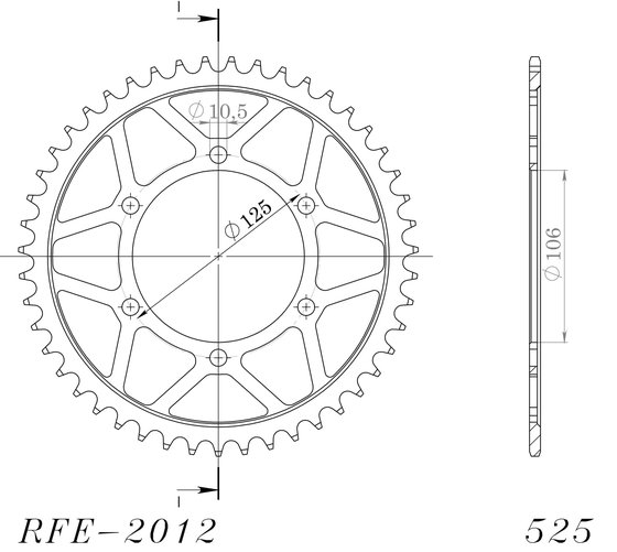 86501-47 Supersprox supersprox / jt rear sprocket 2014.47