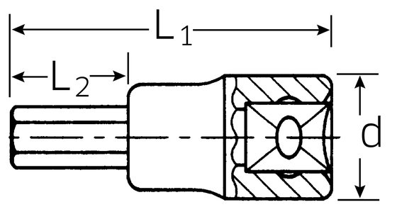 STAHLWILLE inhex socket 1/2" 7mm