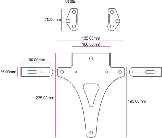 C-RACER universal license plate holder