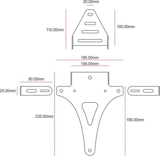 C-RACER universal license plate holder