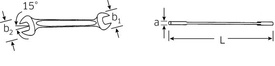 STAHLWILLE double open ended spanner 14x15