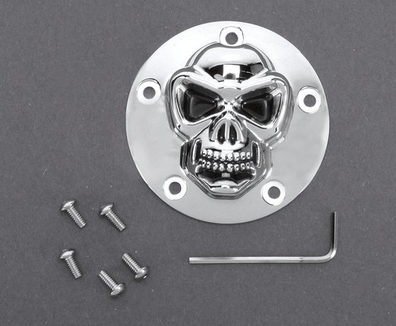 30-0181-BC-222 DRAG SPECIALTIES 3-d skull point cover chrome