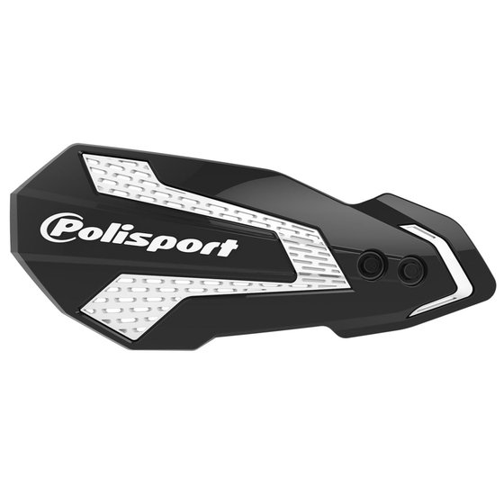 8308200019 POLISPORT mx flow handguards in black/white