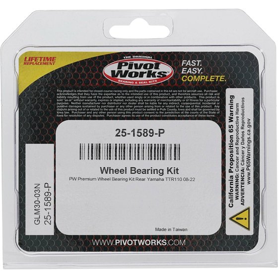 25-1589 All Balls wheel bearing kit rear