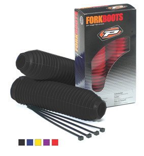 PRO GRIP thermoplastic rubber fork boots in black (34/37mm)