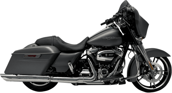 128-78132 KERKER chrome slash cut slip-on mufflers for harley