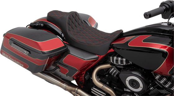 0801-1262 DRAG SPECIALTIES SEATS extended double diamond red seat