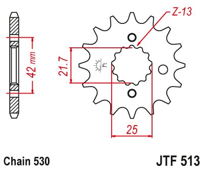 51314JT JT Sprockets front sprocket 14tooth pitch 530 jtf51314