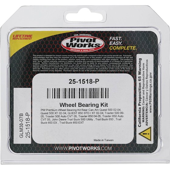 25-1518 All Balls wheel bearing kit rear