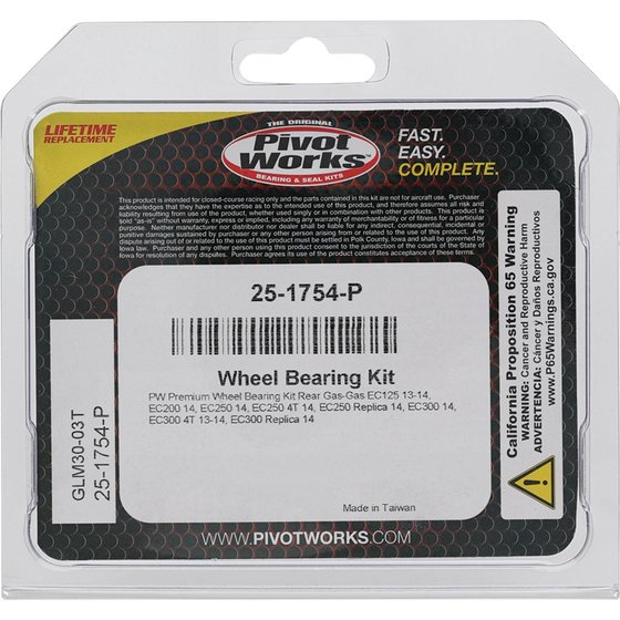 25-1754 All Balls wheel bearing kit rear