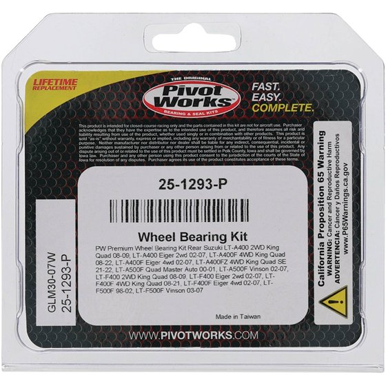 25-1293 All Balls wheel bearing kit rear