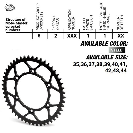 M620291142 MOTO-MASTER rear steel sprocket