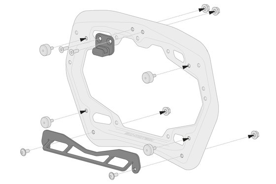 SW-MOTECH adapter kit for pro side carrier (black)