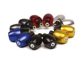 TRW classic aluminum blue handlebar end cap